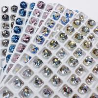 3D Nail Art Decoration, Glass, DIY, more colors for choice, 8x8mm, 84PCs/Lot, Sold By Lot