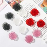 Mobile Phone DIY Decoration, Resin, Rose, epoxy gel, more colors for choice, 16x16mm, Sold By PC