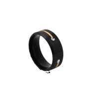 Kubni cirkonij nehrđajućeg Čelik Ring Finger, 304 nehrđajućeg čelika, modni nakit & bez spolne razlike & različite veličine za izbor & s kubni cirkonij, dvije različite boje, 8mm, Prodano By PC
