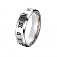 Vinger Ring in edelstaal, 304 roestvrij staal, gepolijst, mode sieraden & uniseks & verschillende grootte voor keus, oorspronkelijke kleur, 6mm, Verkocht door PC