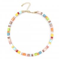 Zinc Alloy smykker halskæde, med 7cm extender kæde, guldfarve belagt, mode smykker & Boheme stil & ovntørrende lak & for kvinde, flere farver til valg, nikkel, bly & cadmium fri, Indvendig diameter:Ca. 145mm, Solgt af PC