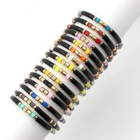 Tibetan Style Bracelet, plated, fashion jewelry & Bohemian style & elastic & stoving varnish & Unisex, more colors for choice, nickel, lead & cadmium free, Inner Diameter:Approx 55mm, Sold By PC