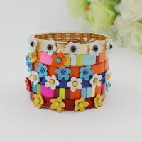 Tibetan Style Bracelet, with Elastic Thread, plated, fashion jewelry & Bohemian style & stoving varnish & different styles for choice & for woman, more colors for choice, nickel, lead & cadmium free, Inner Diameter:Approx 55mm, Sold By PC