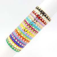 Tibetan Style Bracelet, Triangle, gold color plated, fashion jewelry & Bohemian style & stoving varnish & Unisex, more colors for choice, nickel, lead & cadmium free, 7mm, Inner Diameter:Approx 55mm, Sold By PC
