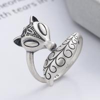 925 Sterling Silver Finger Rings Fox Antique finish fashion jewelry & for woman nickel lead & cadmium free 20mm Sold By PC