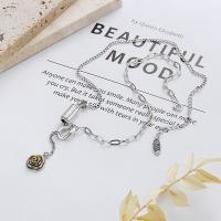 925 Sterling Silver Necklaces with 1.97inch extender chain Antique finish fashion jewelry & for woman nickel lead & cadmium free Length Approx 16.14 Inch Sold By PC
