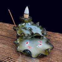 Backflow Incense Burner, Porcelain, handmade, for home and office & durable & multifunctional, more colors for choice, 115x100x70mm, Sold By PC