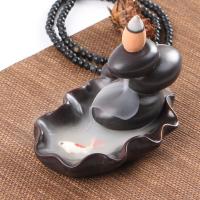 Backflow Incense Burner, Porcelain, handmade, for home and office & durable, more colors for choice, 110x70x65mm, Sold By PC