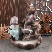 Backflow Incense Burner, Porcelain, handmade, for home and office & durable & different styles for choice, 140x135x140mm, Sold By PC