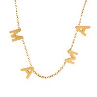 Titanstahl Halskette, mit Verlängerungskettchen von 1.97inch, Alphabet-Buchstabe, plattiert, Modeschmuck & für Frau, keine, Länge ca. 15.75 ZollInch, verkauft von PC