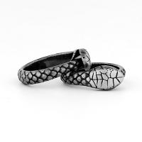 Пальцевидное Кольцо Титановой Стали, титан, Змея, полированный, ювелирные изделия моды & Мужская & разный размер для выбора, продается PC