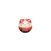 Porcelain Jewelry Beads, Fortune Cat, brushwork, DIY, more colors for choice, 12x12mm, Hole:Approx 3mm, Approx 100PCs/Bag, Sold By Bag