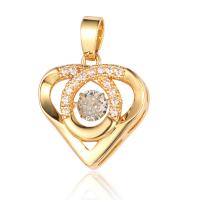 Cubic Zirconia Micro Pave Brass Pendant, gold color plated, fashion jewelry & DIY & different styles for choice & micro pave cubic zirconia, more colors for choice, nickel, lead & cadmium free, Sold By PC