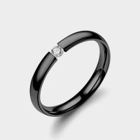 Rhinestone-Edelstahl -Finger-Ring, 316 L Edelstahl, unisex & verschiedene Größen vorhanden & mit Strass, keine, frei von Nickel, Blei & Kadmium, 4MM, verkauft von PC