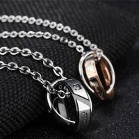 Stainless Steel Jewelry Necklace 304 Stainless Steel Unisex & with rhinestone nickel lead & cadmium free Sold By PC
