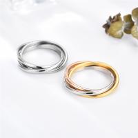 Vinger Ring in edelstaal, 316L roestvrij staal, mode sieraden & uniseks & verschillende grootte voor keus, meer kleuren voor de keuze, nikkel, lood en cadmium vrij, 6MM, Verkocht door PC