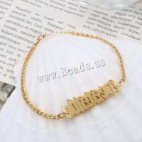 Stainless Steel Jewelry Bracelet 304 Stainless Steel fashion jewelry & for woman golden nickel lead & cadmium free 0.3CM Length Approx 20 cm Sold By PC