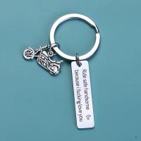 Stainless Steel Key Clasp 201 Stainless Steel Rectangle polished Unisex nickel lead & cadmium free 30MM Sold By PC