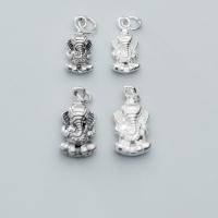 925 Sterling Silver Pendant Elephant Antique finish DIY Sold By PC