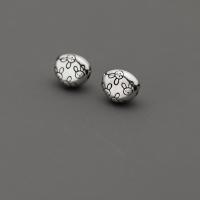925 Sterling Silver Beads Rabbit plated DIY silver color Approx 1.6mm Sold By PC