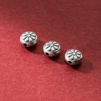argent sterling 925 perle d'entretoise, DIY, argent, 9x5mm, Trou:Environ 1.7mm, Vendu par PC