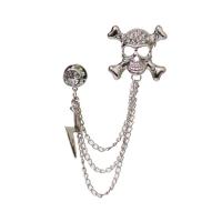 Tibetan Style Brooches, Halloween Design & Unisex & with rhinestone, more colors for choice, nickel, lead & cadmium free, 2.8cmu00d72.6cm,0.8cm, Sold By PC