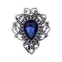 Zinc Alloy Brooches with Glass Unisex & with rhinestone nickel lead & cadmium free 3.2cmu00d72.6cm Sold By PC