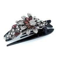 Clips de Garra, aleación de zinc, con Vidrio & Acrílico, diferentes estilos para la opción & para mujer & con diamantes de imitación, 105x50mm, Vendido por UD