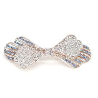 Tibetan Style Pulling Spring Hair Clip, Bowknot, plated, Korean style & different styles for choice & for woman & with rhinestone, 80x35mm, Sold By PC