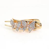 Zinc Alloy Hair Claw Clip with Resin gold color plated Korean style & for woman & with rhinestone Sold By PC
