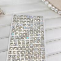 3D Nail Art Decoration Glass Square DIY white 6mm Sold By Lot