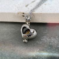 Pregnant Ball Locket Pendant, Brass, with Natural Stone, platinum color plated, without cord & different materials for choice & for woman, 25x16mm, Sold By PC