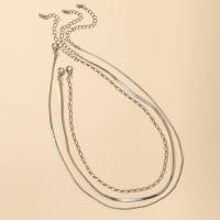 Zinklegierung Schmuck Halskette, plattiert, drei Stücke & Modeschmuck & für Frau, keine, frei von Nickel, Blei & Kadmium, Länge:ca. 42-52 cm, verkauft von setzen