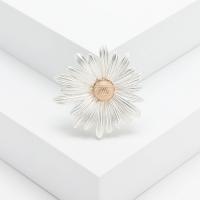 Zinc Alloy Brooches Daisy plated fashion jewelry & for woman & enamel white nickel lead & cadmium free Sold By PC