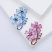 Zinc Alloy Brooches with Rhinestone & Resin Flower plated fashion jewelry & for woman nickel lead & cadmium free Sold By PC