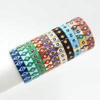 Evil Eye Jewelry Bracelet, Tibetan Style, with Elastic Thread, stoving varnish, fashion jewelry & Bohemian style & for woman & enamel, more colors for choice, nickel, lead & cadmium free, Inner Diameter:Approx 55mm, Sold By PC