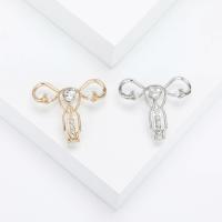 Zinc Alloy Brooches with Plastic Pearl plated fashion jewelry & Unisex & with rhinestone nickel lead & cadmium free Sold By PC