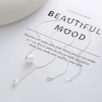 925 Sterling Silver Necklaces with 1.18inch extender chain bright silver color plated fashion jewelry & for woman nickel lead & cadmium free Length Approx 15.74 Inch Sold By PC