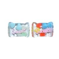Mobile Phone DIY Decoration, Resin, Candy, more colors for choice, 25x18mm, Approx 100PCs/Bag, Sold By Bag