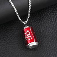 Tibetan Style Jewelry Necklace, with 304 Stainless Steel, Cola, plated, fashion jewelry, silver color, nickel, lead & cadmium free, 30x14mm, Length:70 cm, Sold By PC
