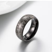 Stainless Steel Finger Ring 304 Stainless Steel plated fashion jewelry & Unisex nickel lead & cadmium free 8MM Sold By PC