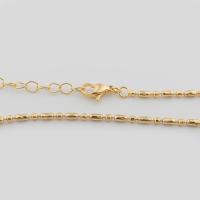 Messingkette Halskette, Messing, 14 K vergoldet, unisex & verschiedene Größen vorhanden, Goldfarbe, verkauft von PC