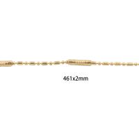 Collier chaîne en laiton, Plaqué d'or 14K, unisexe, Or, Longueur:Environ 46.1 cm, Vendu par PC