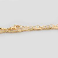 Messingkette Halskette, Messing, 14 K vergoldet, unisex, Goldfarbe, Länge:ca. 46.2 cm, verkauft von PC