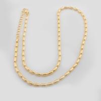 Brass Chain Necklace 14K gold plated Unisex gold Length Approx 46.2 cm Sold By PC
