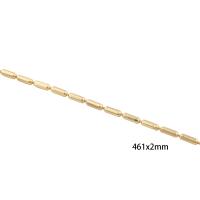 Colar de corrente bronze, cobre, Banhado a ouro 14K, unissex, dourado, comprimento Aprox 46.1 cm, vendido por PC