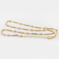 Brass Chain Necklace 14K gold plated Unisex gold Length Approx 48.7 cm Sold By PC