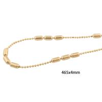 Messingkette Halskette, Messing, 14 K vergoldet, unisex, Goldfarbe, Länge:ca. 46.5 cm, verkauft von PC