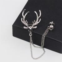 Zinc Alloy Brooches Unisex & with rhinestone nickel lead & cadmium free 3.4cmu00d74.7cm Sold By PC