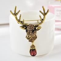 Zinc Alloy Brooches Unisex & with rhinestone nickel lead & cadmium free 5.4cmu00d77.8cm Sold By PC